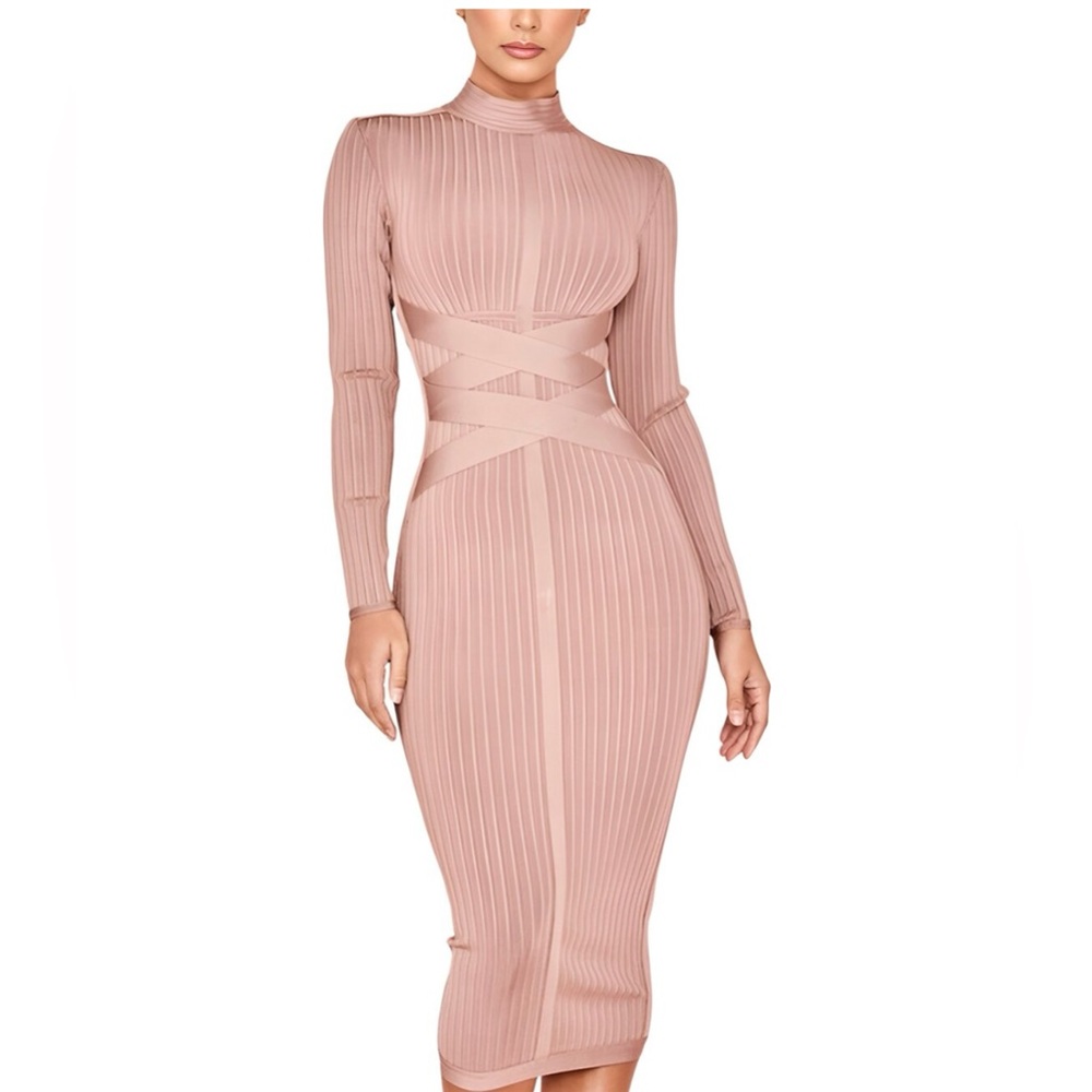 House of CB Blush Long Sleeve Dress